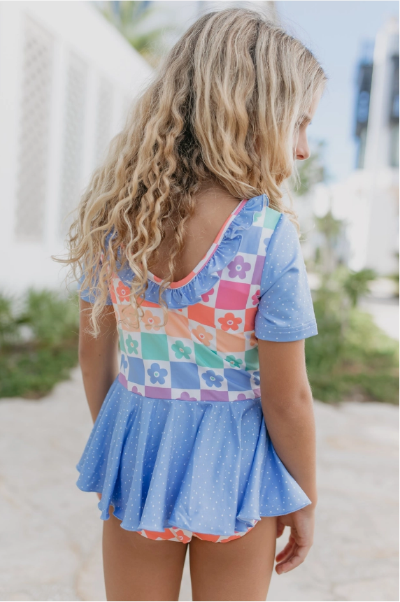 Checkered Skirted Dance Leotard