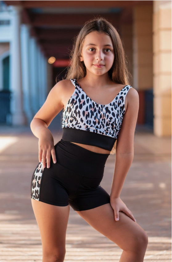 Leopard Stripe Top