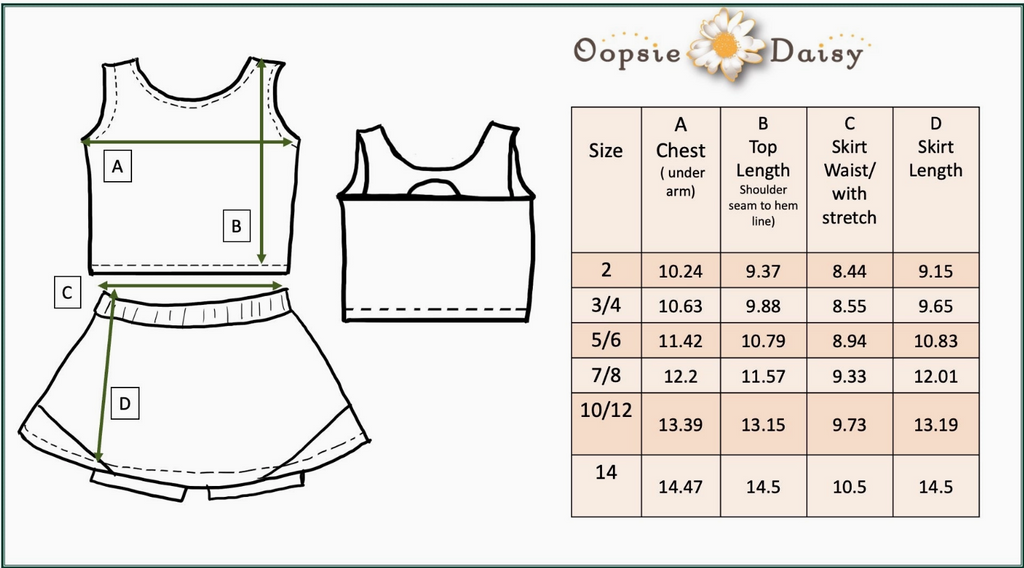2 Piece Skirted Athletic Set