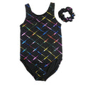 Kid's Black Rainbow Cross line Leotard