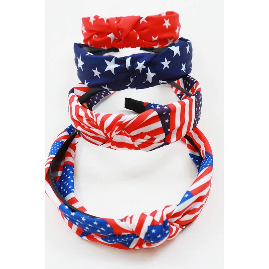 American Patriotic Knotted Headband