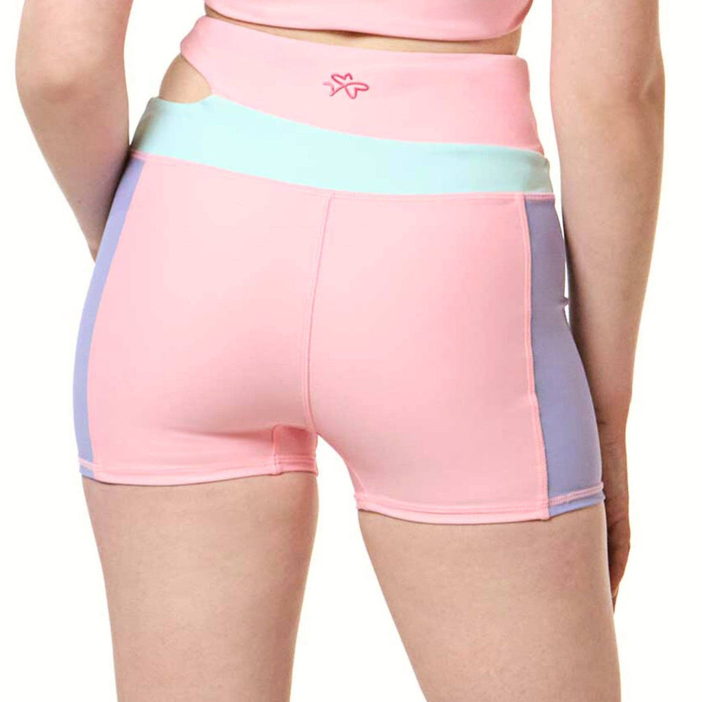Daydream Cutout Compression Shorts -  Pink Serenity