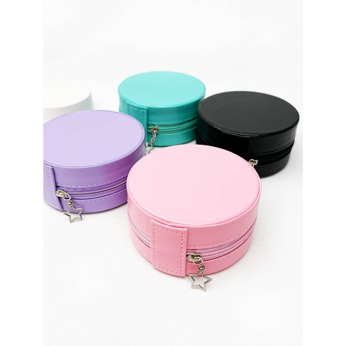 Mini Star Zipper Detail Jewelry Case