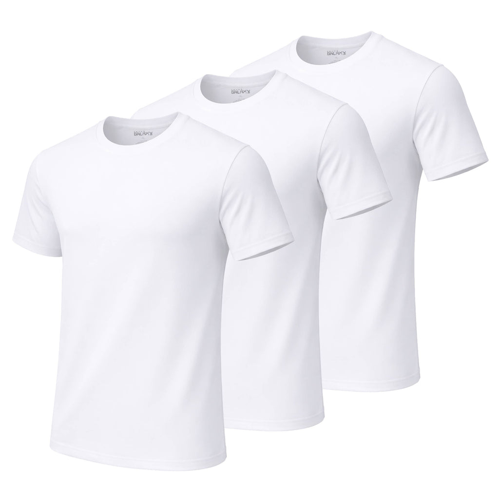 Men's 3-Pack Classic S/S Crew Neck 100% Cotton Undershirts