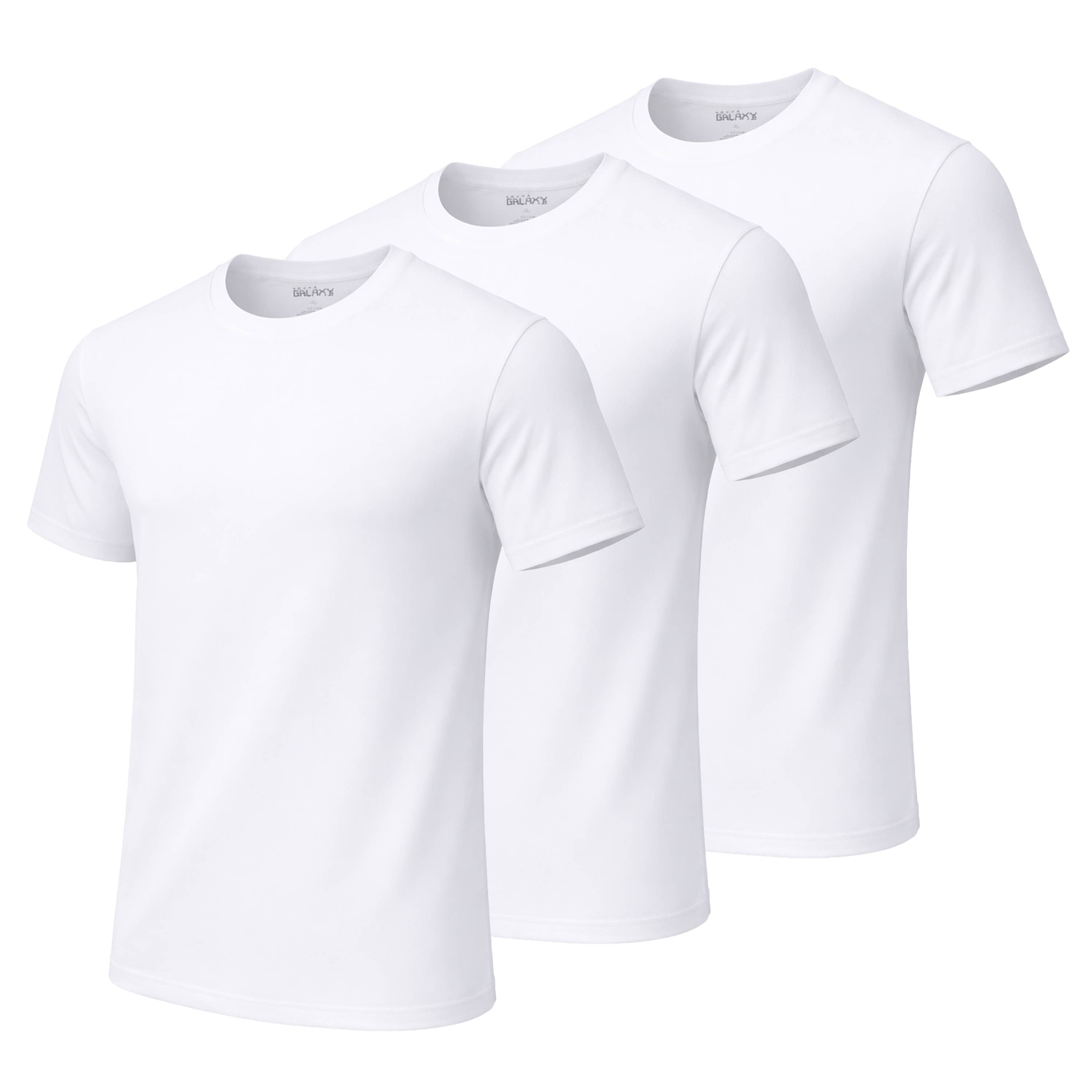 Men's 3-Pack Classic S/S Crew Neck 100% Cotton Undershirts