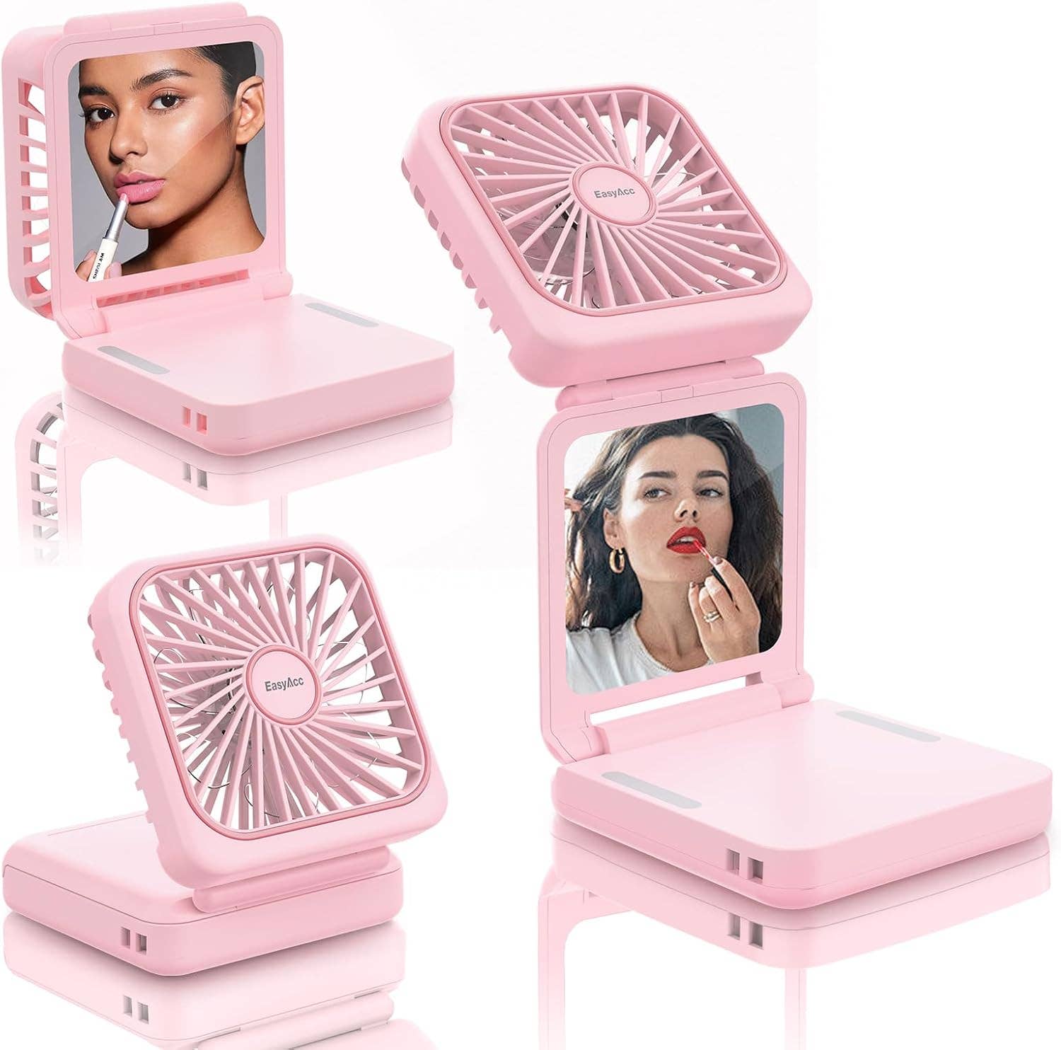 3-in-1 Portable Fan, Mirror & Phone Stand