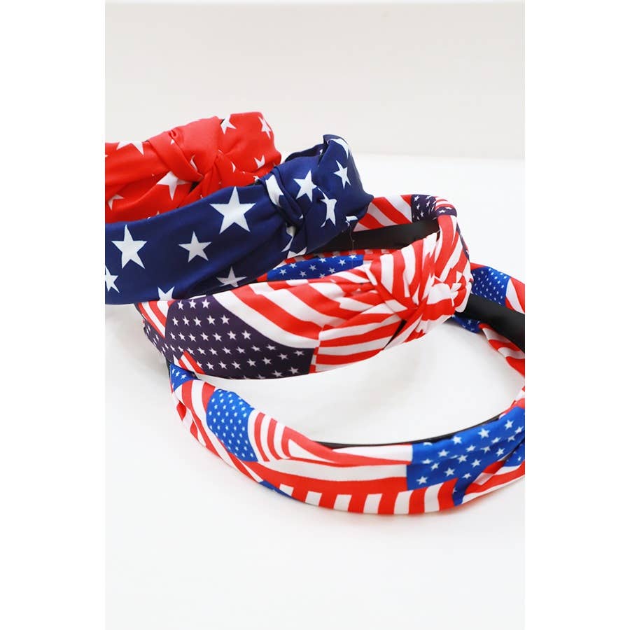 American Patriotic Knotted Headband