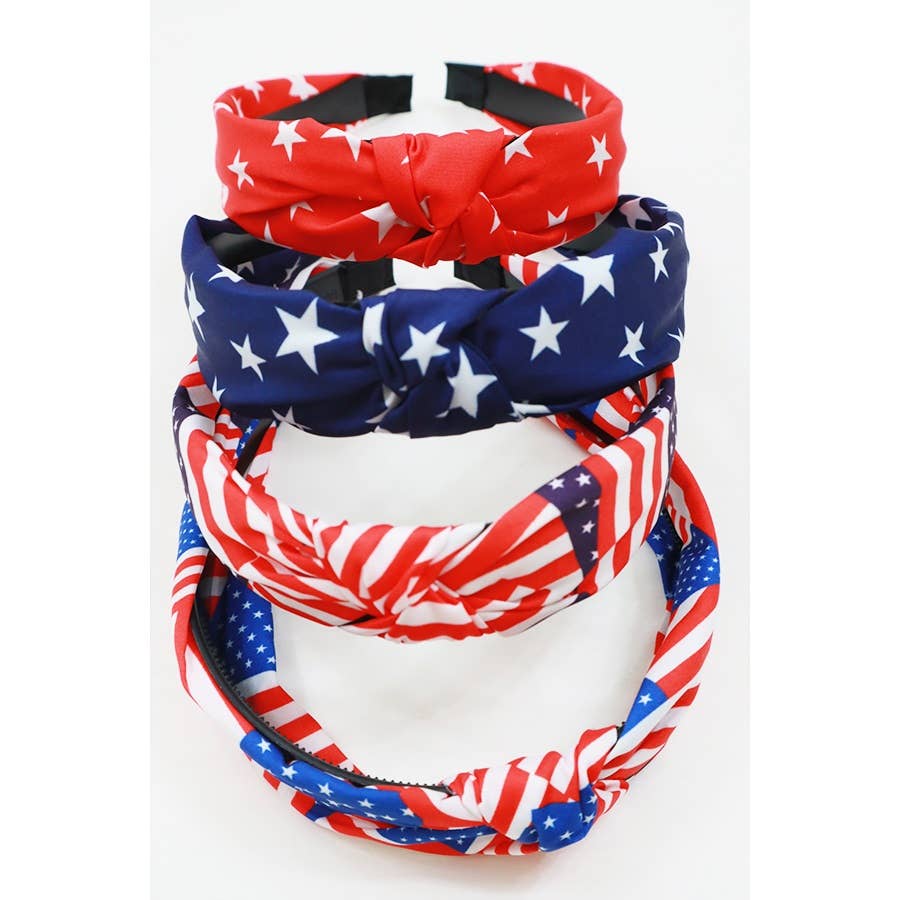 American Patriotic Knotted Headband