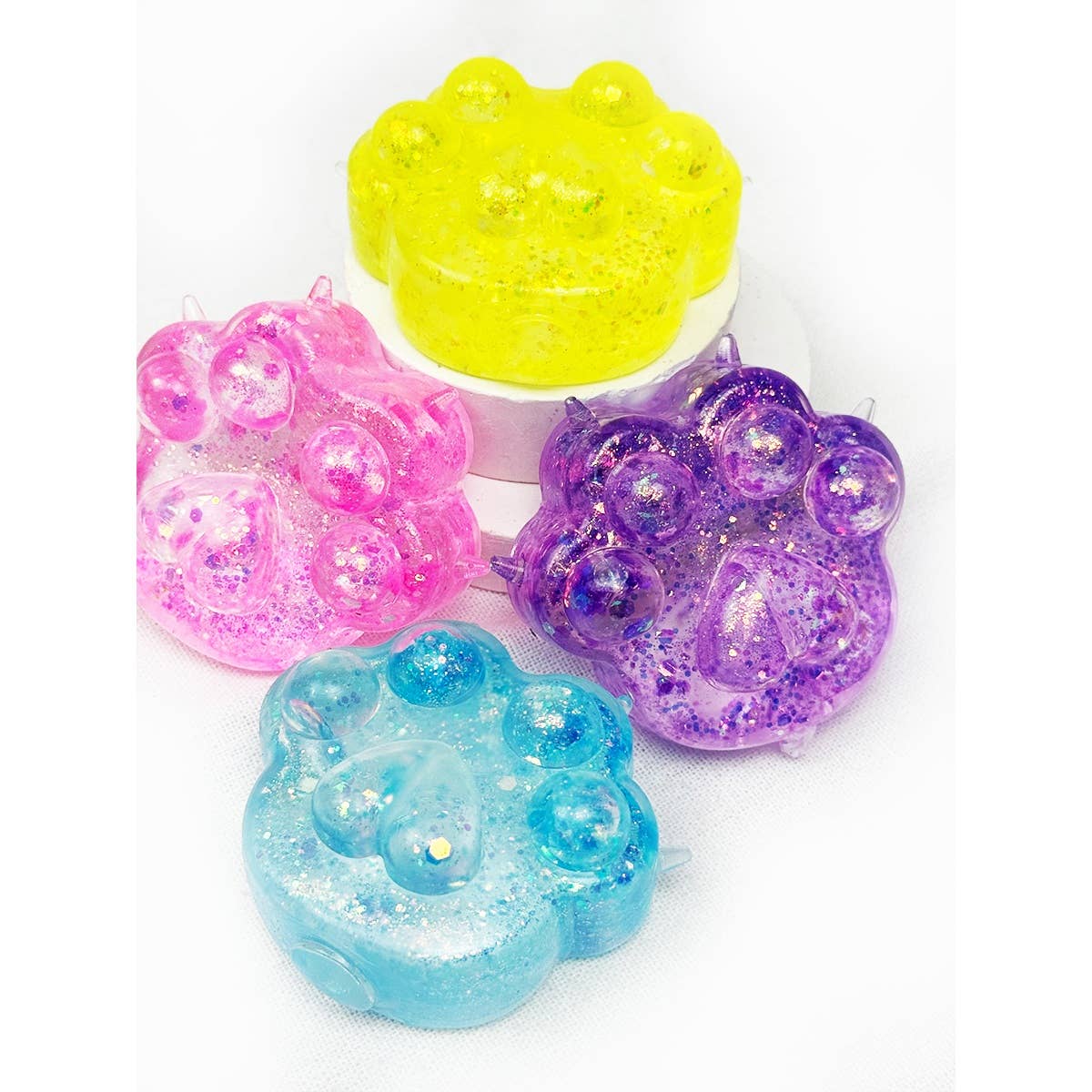 Cute Sugary Glittered Paw Squishy Toy