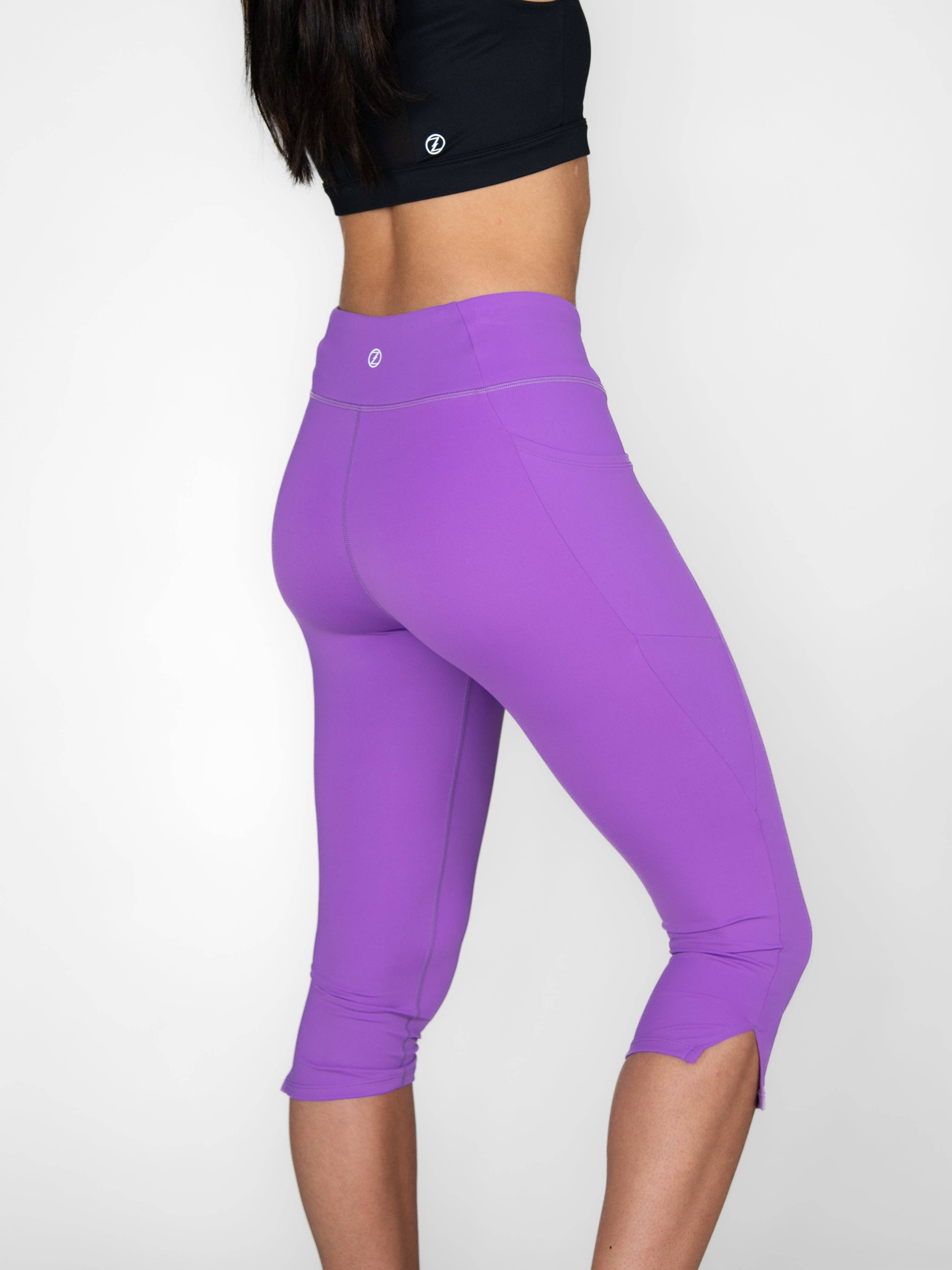 Luxe Knee Length Legging with Side Slits