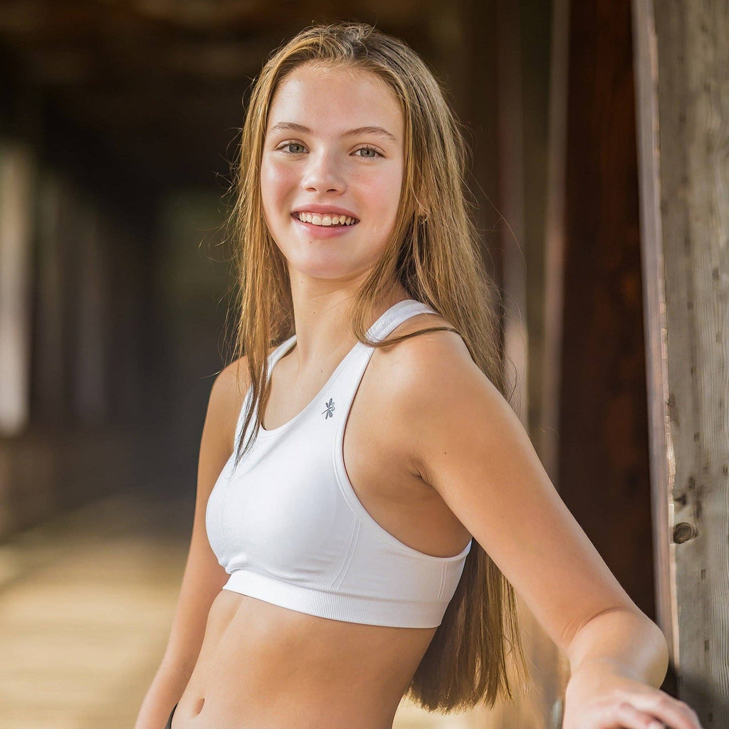 Racer Seamless Sports Bra - White