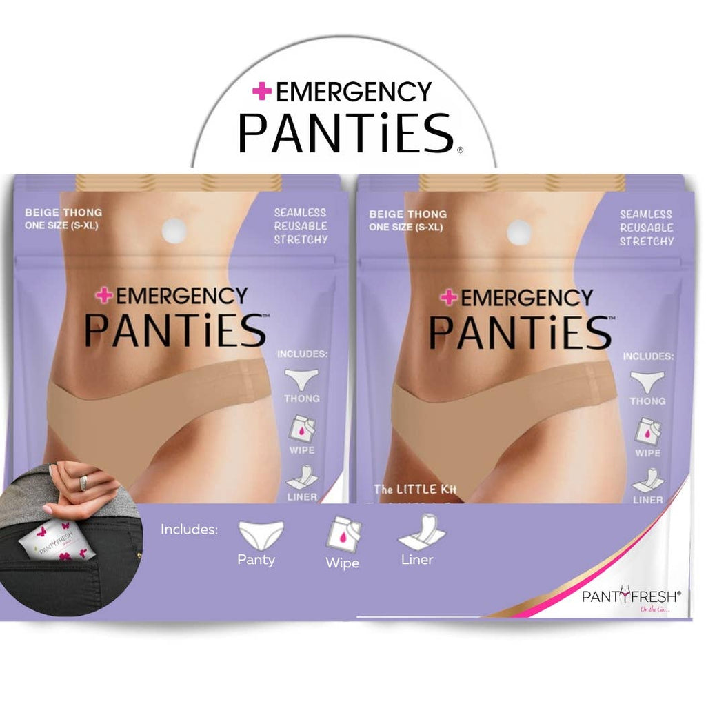 Emergency Panties® Women's On-The-Go Underwear Kit Thong O/S